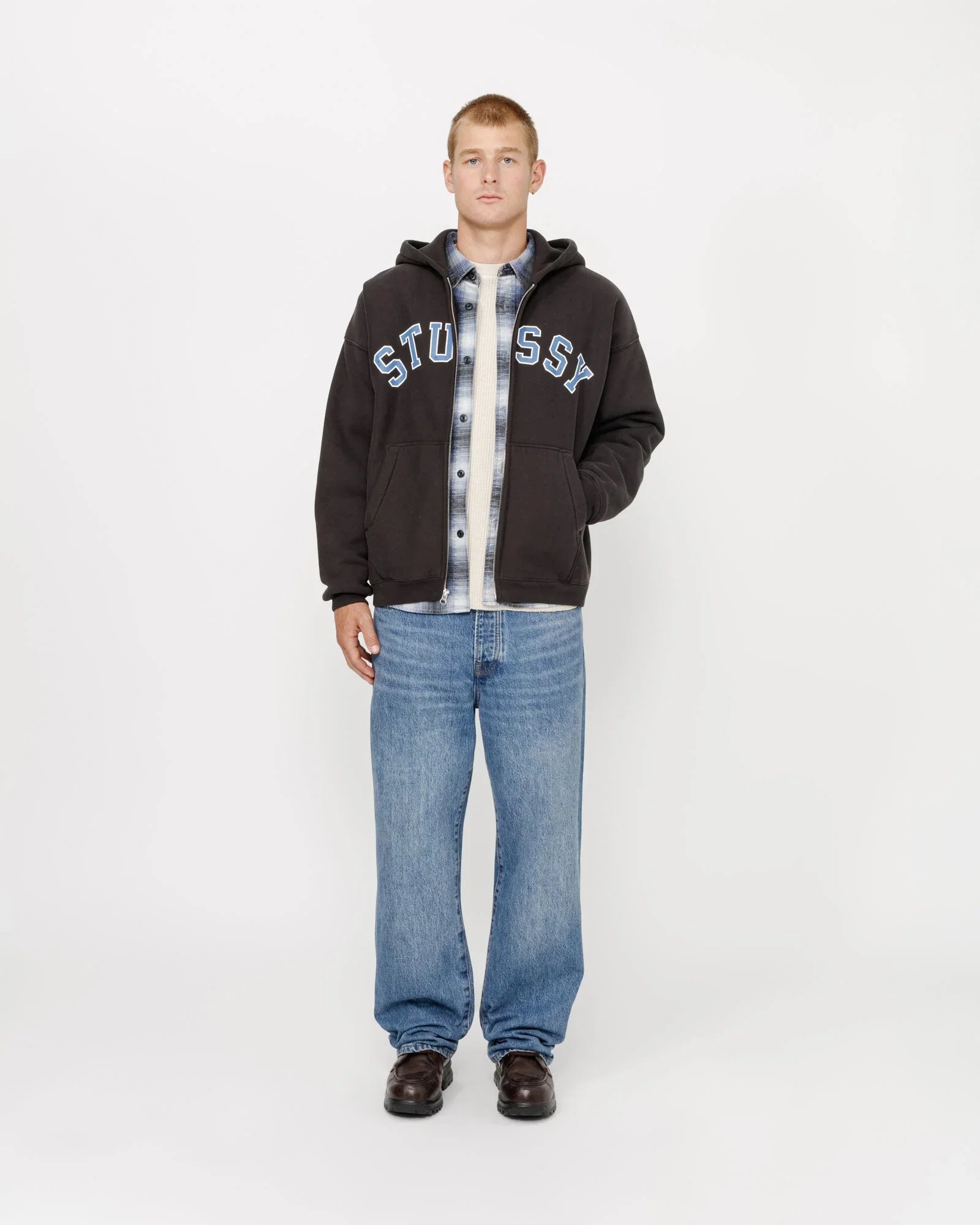 FADED GRAPHIC ZIP HOODIE - Four Street