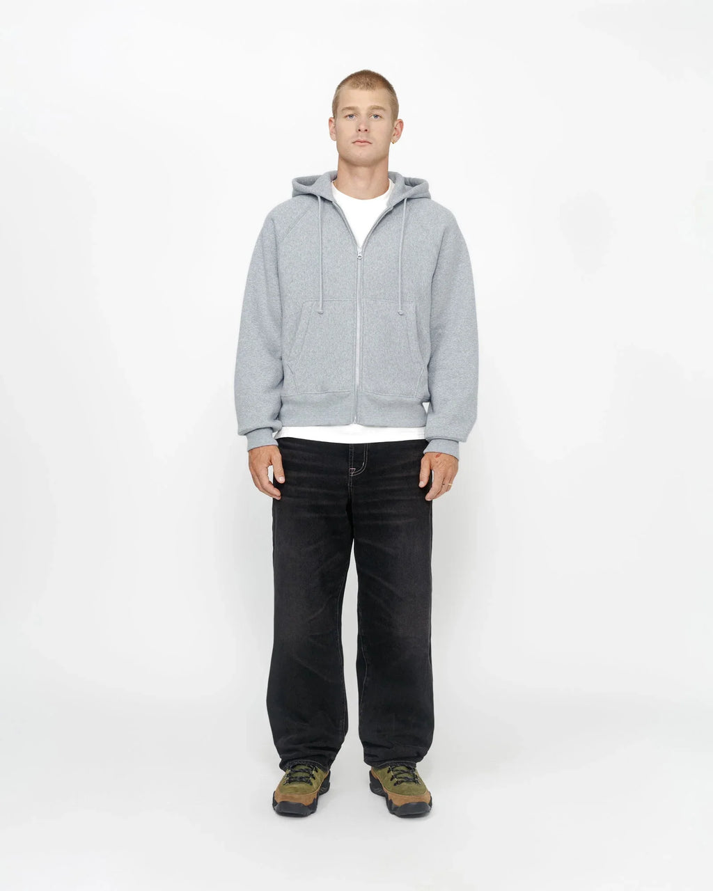 FLEECE RAGLAN ZIP HOODIE - Four Street