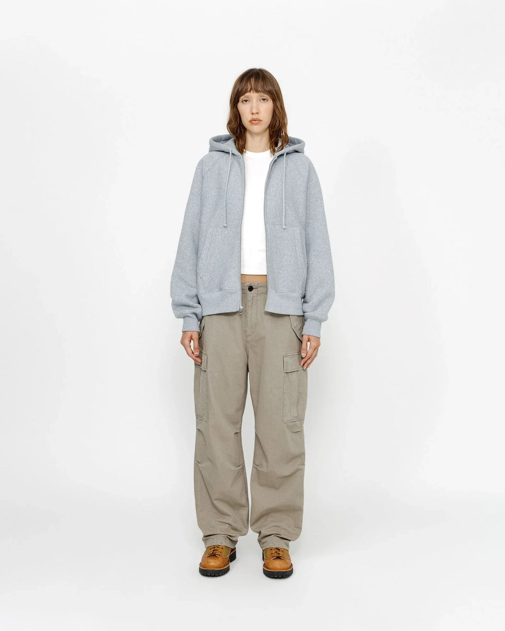 FLEECE RAGLAN ZIP HOODIE - Four Street