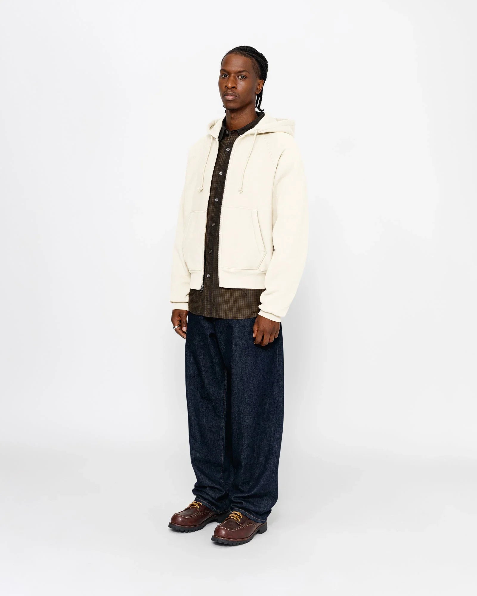 FLEECE RAGLAN ZIP HOODIE - Four Street