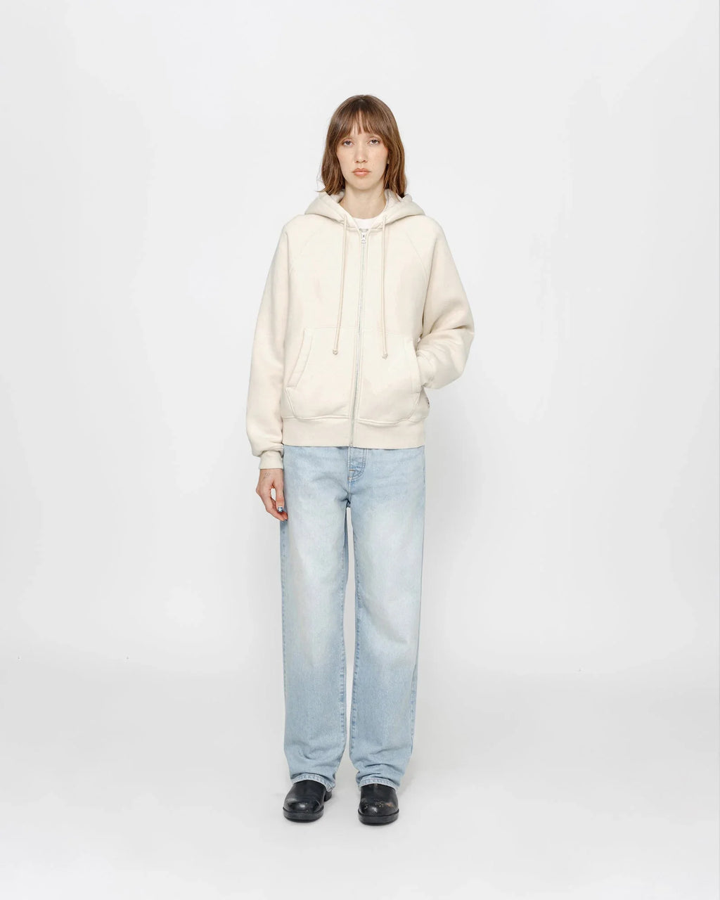 FLEECE RAGLAN ZIP HOODIE - Four Street