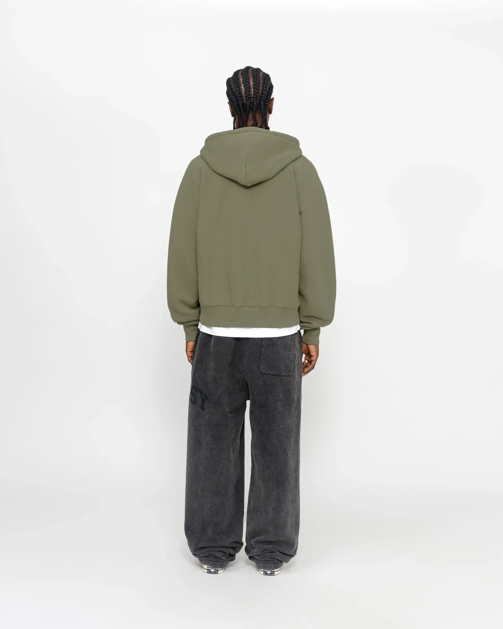 FLEECE RAGLAN ZIP HOODIE - Four Street