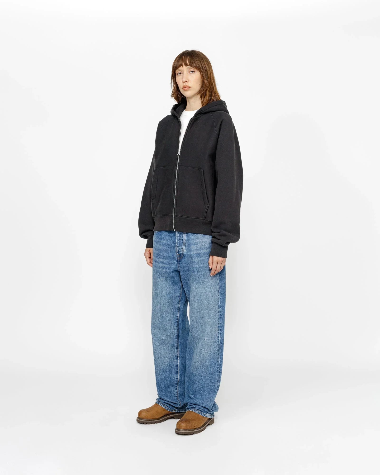 FLEECE RAGLAN ZIP HOODIE - Four Street