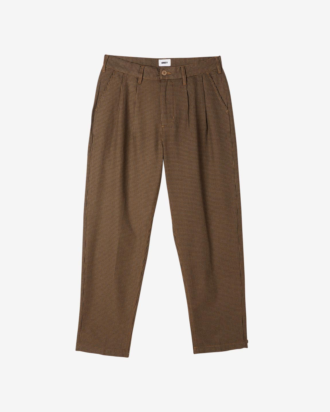FUBAR HOUNDSTOOTH PLEATED PANT