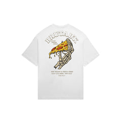 Camiseta Oversized - Love Pizza White