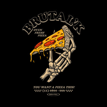 Camiseta Oversized - Love Pizza Black