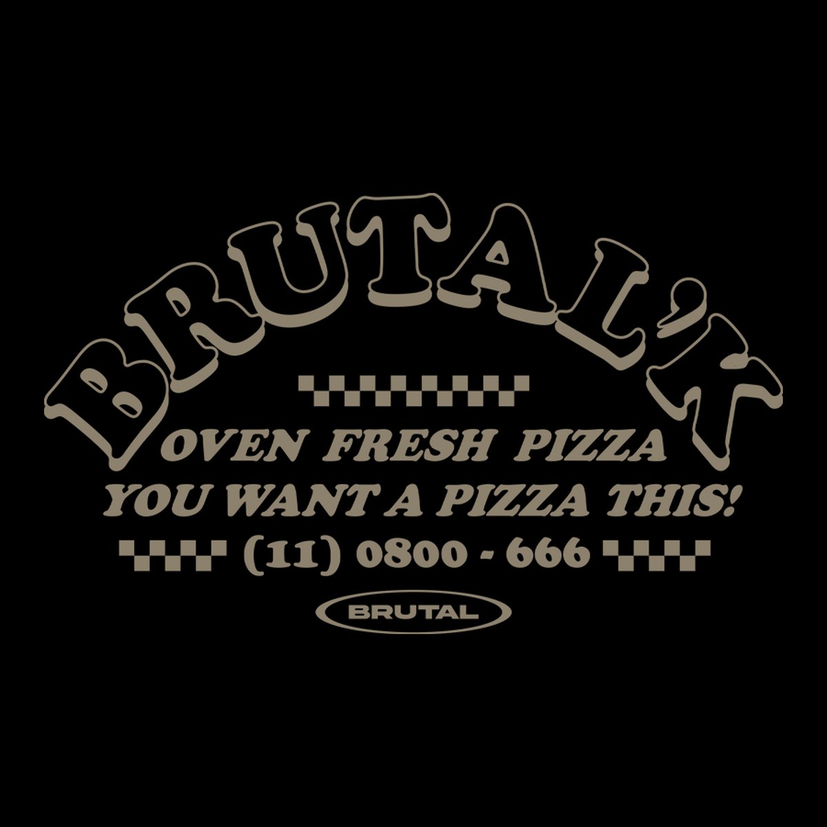 Camiseta Oversized - Love Pizza Black