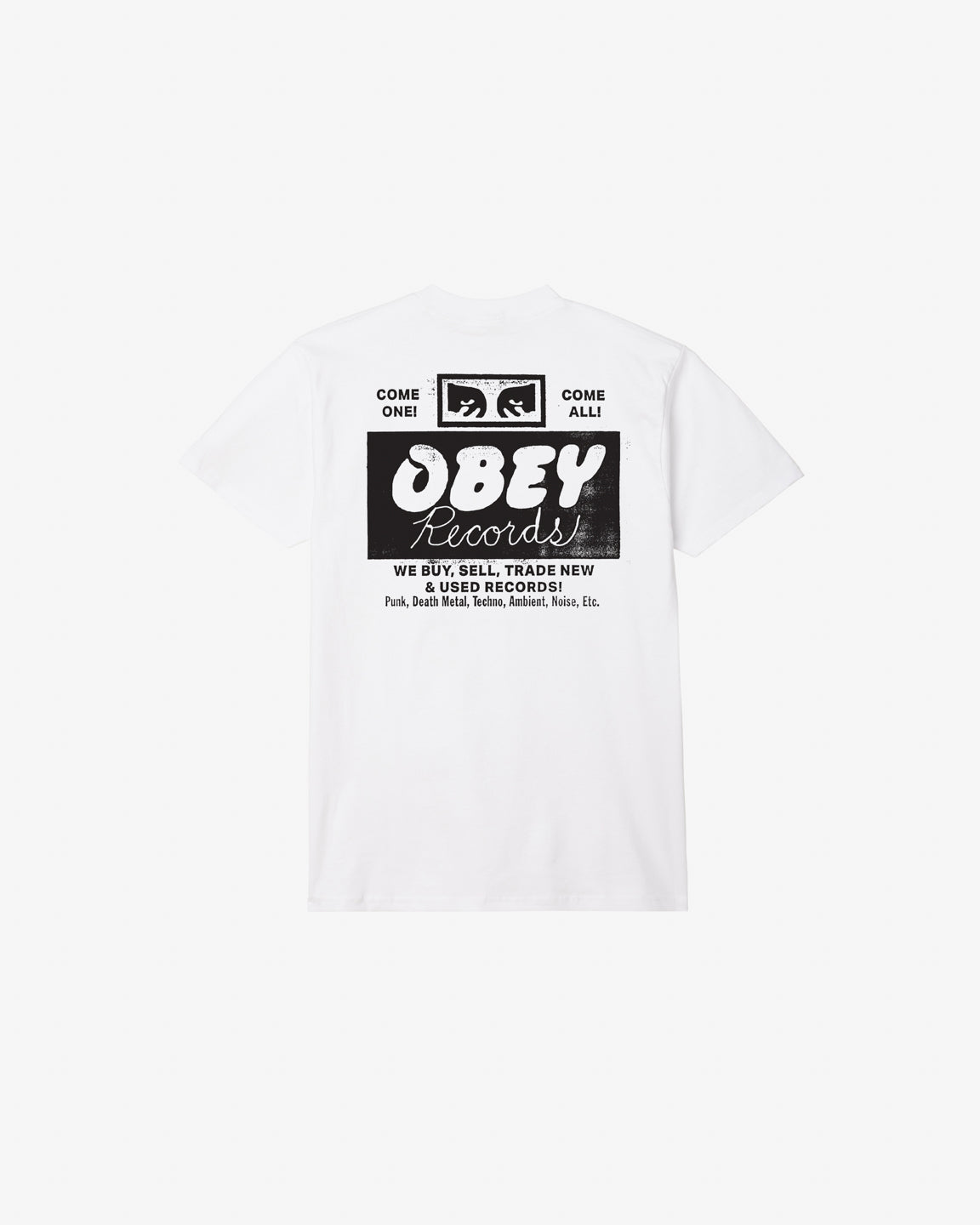 OBEY RECORDS BUY, SELL, TRADE CLASSIC T-SHIRT
