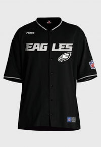 Camisa Baseball Eagles Logo Prison x NFL Preta