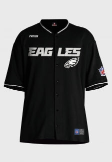 Camisa Baseball Eagles Logo Prison x NFL Preta