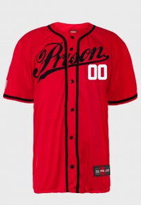 camiseta de baseball Prison new york 00 vermelha