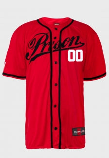 camiseta de baseball Prison new york 00 vermelha