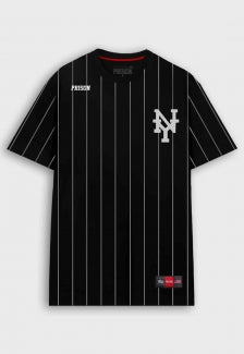 Camiseta Streetwear NY Bordado Listrada Prison Preta