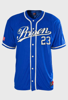 Camiseta Baseball Jersey Prison 23 Azul Royal