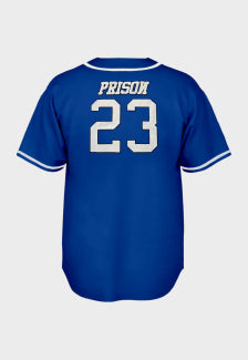 Camiseta Baseball Jersey Prison 23 Azul Royal