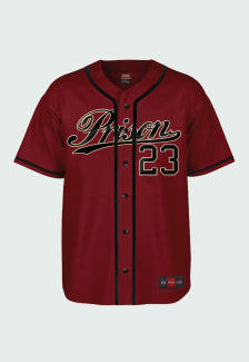 Camiseta Baseball Jersey Prison 23 Vinho