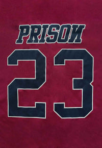 Camiseta Baseball Jersey Prison 23 Vinho