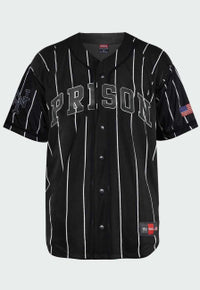 Camiseta Baseball Logo Prison NY Preta Listrada