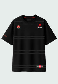 Camiseta Listrada Preta Prison Running Club