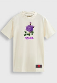 Camiseta Streetwear Prison Off White Flower Violet