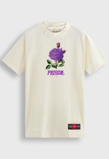 Camiseta Streetwear Prison Off White Flower Violet
