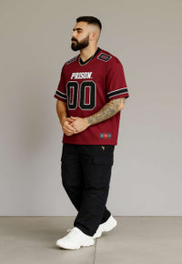Camiseta Oversized Prison 00  Vinho