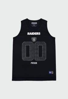 Camiseta Regata Prison X NFL Las Vegas Raiders Preta