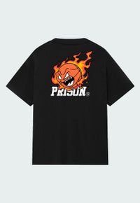 Camiseta Streetwear Prison Basket Fireball Preta