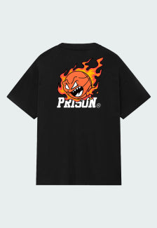 Camiseta Streetwear Prison Basket Fireball Preta