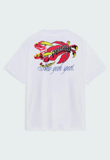 Camiseta Streetwear Prison Dino Claw Branca