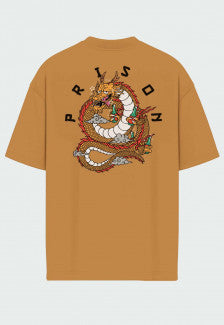 Camiseta Streetwear Prison Dragon Fly Marrom