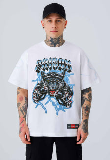 Camiseta Streetwear Prison Panther Branca