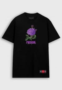 Camiseta Streetwear Prison Preta Flower Violet