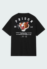 Camiseta Streetwear Prison Tiger Preta