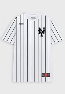 Camiseta Listrada Prison New York Jersey Bordada