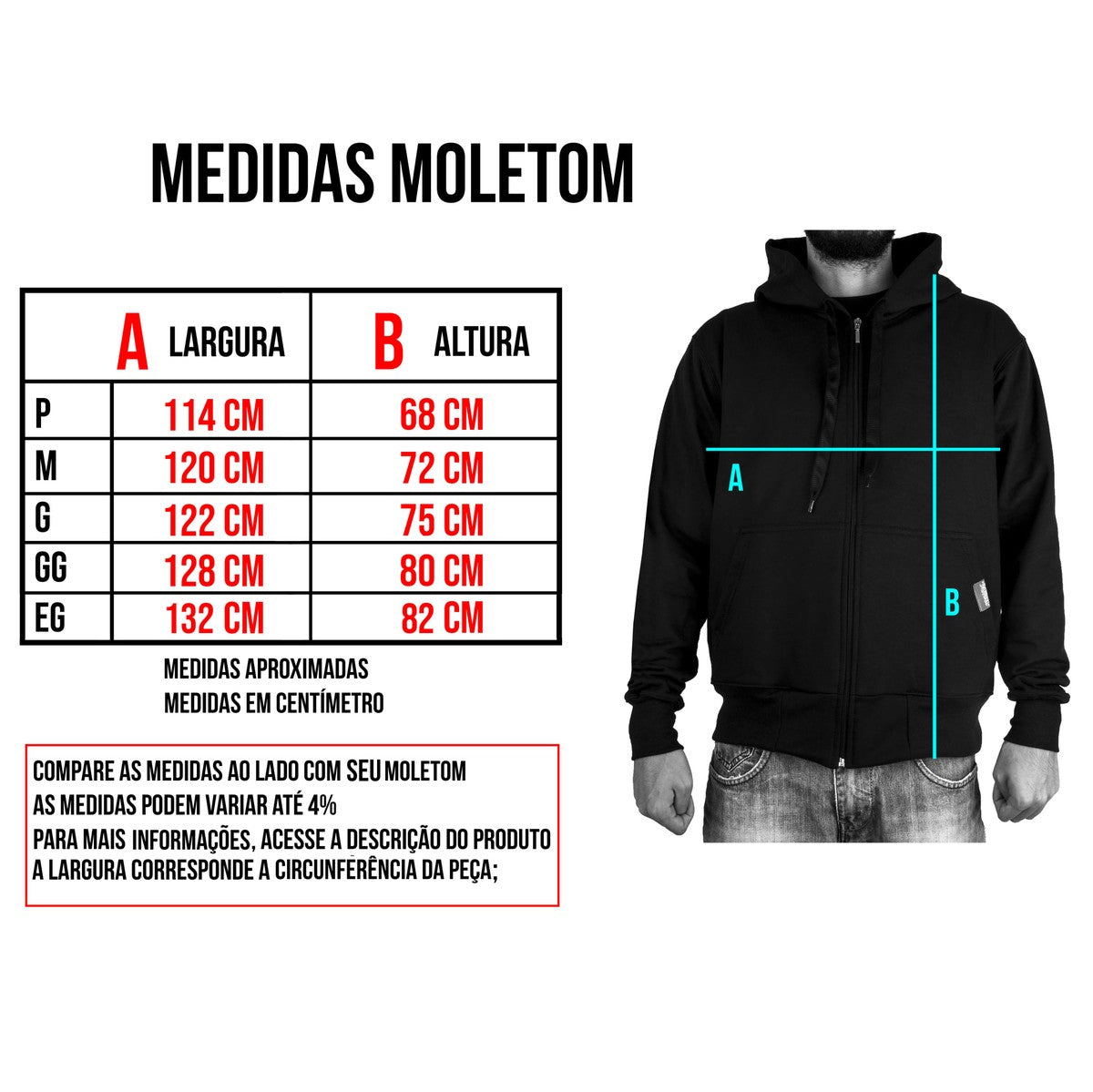 Moletom de Zíper Capuz - Liblel