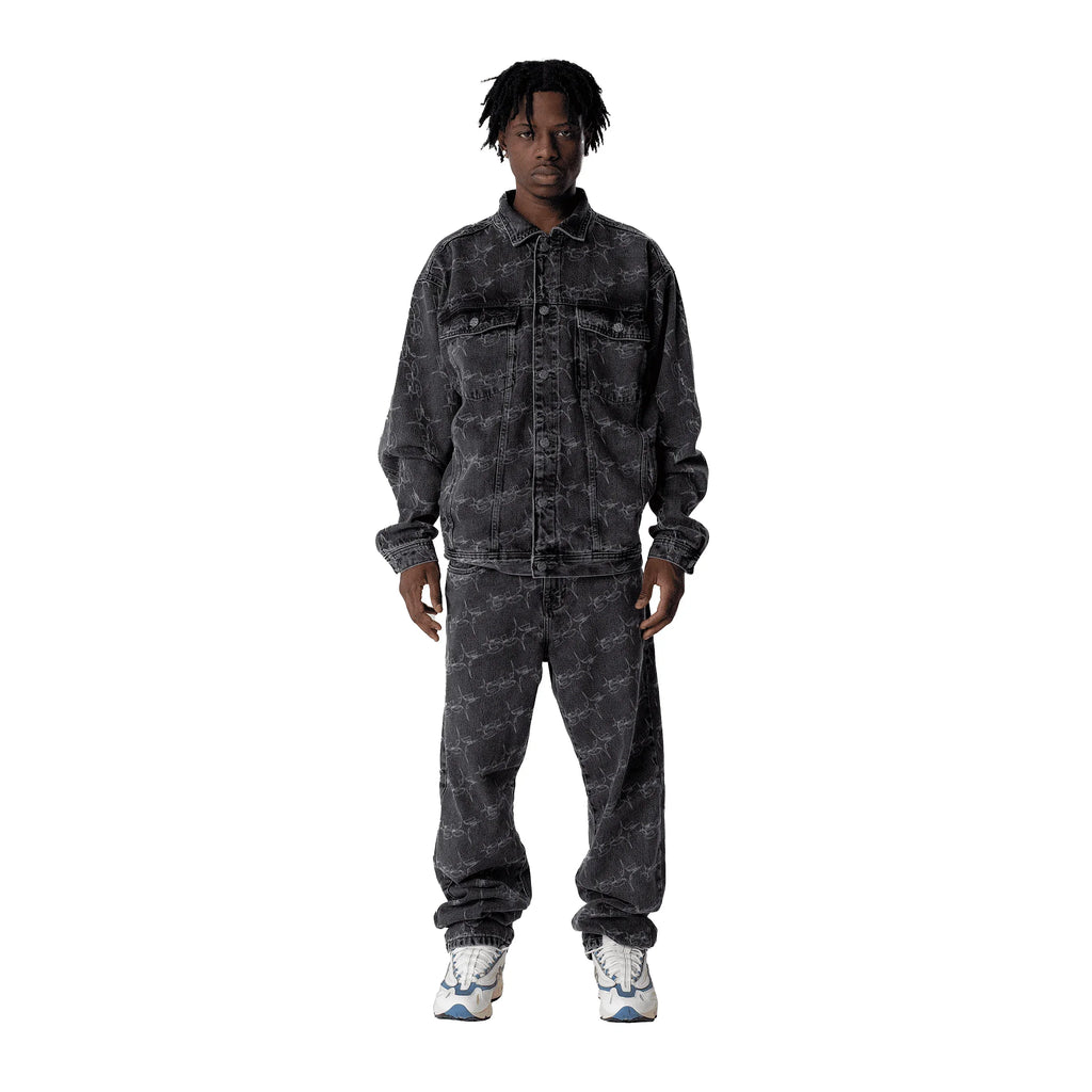 JACKET MONOGRAM SUFSTAR JEANS BLACK - Four Street