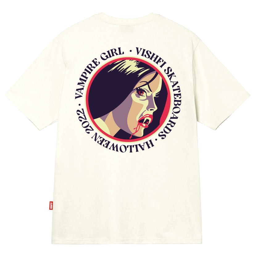 CAMISETA VAMPIRE GIRL OFF WHITE "HALLOWEEN"