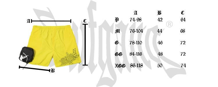 Shorts  Bolso Removível "Amarelo"