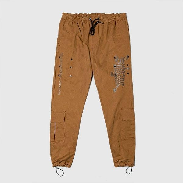 Calça Bolso Removível Marrom