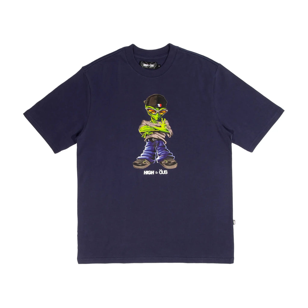 Alien High &amp; ÖUS T-Shirt Navy - Four Street