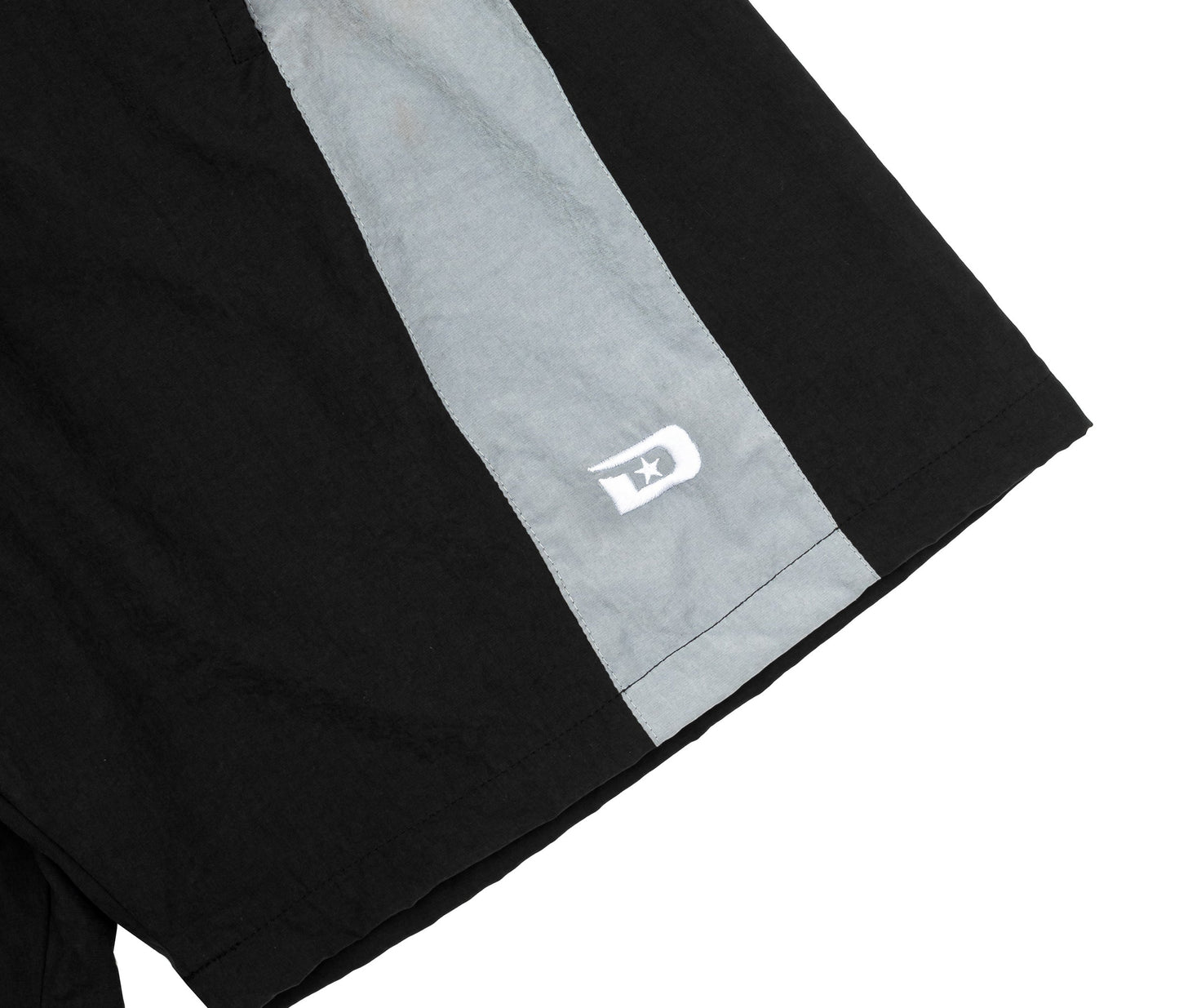 Angled Nylon Shorts In Black