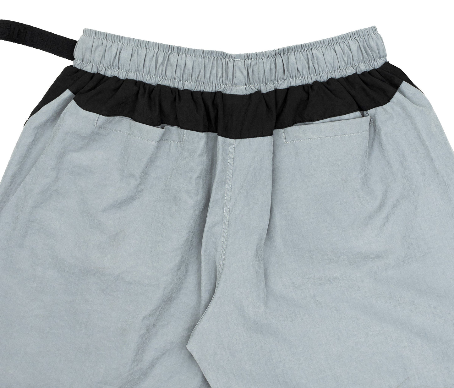 Angled Nylon Shorts In Grey