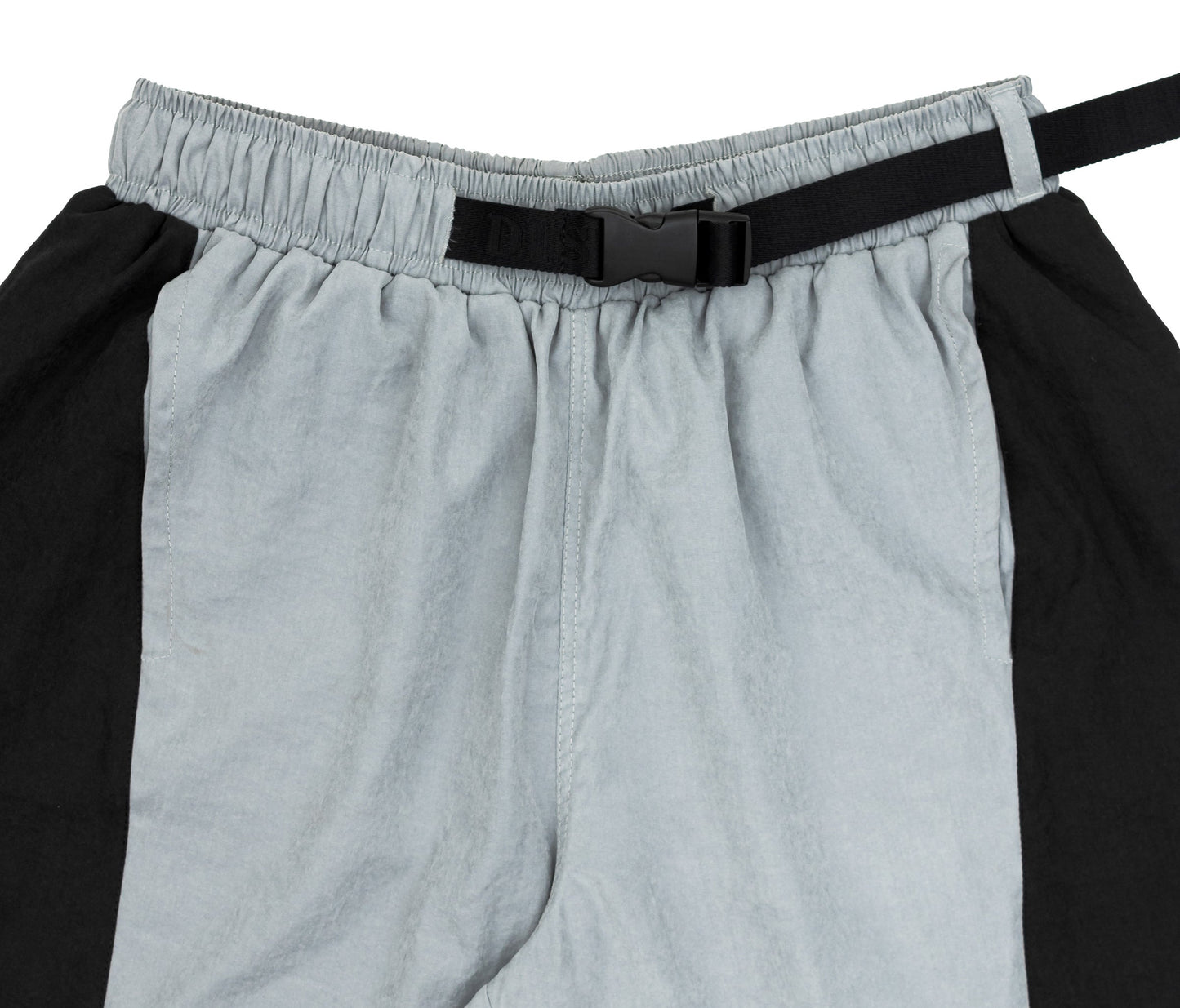Angled Nylon Shorts In Grey