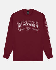 BARBED WIRE - LONGSLEEVE - MAROON