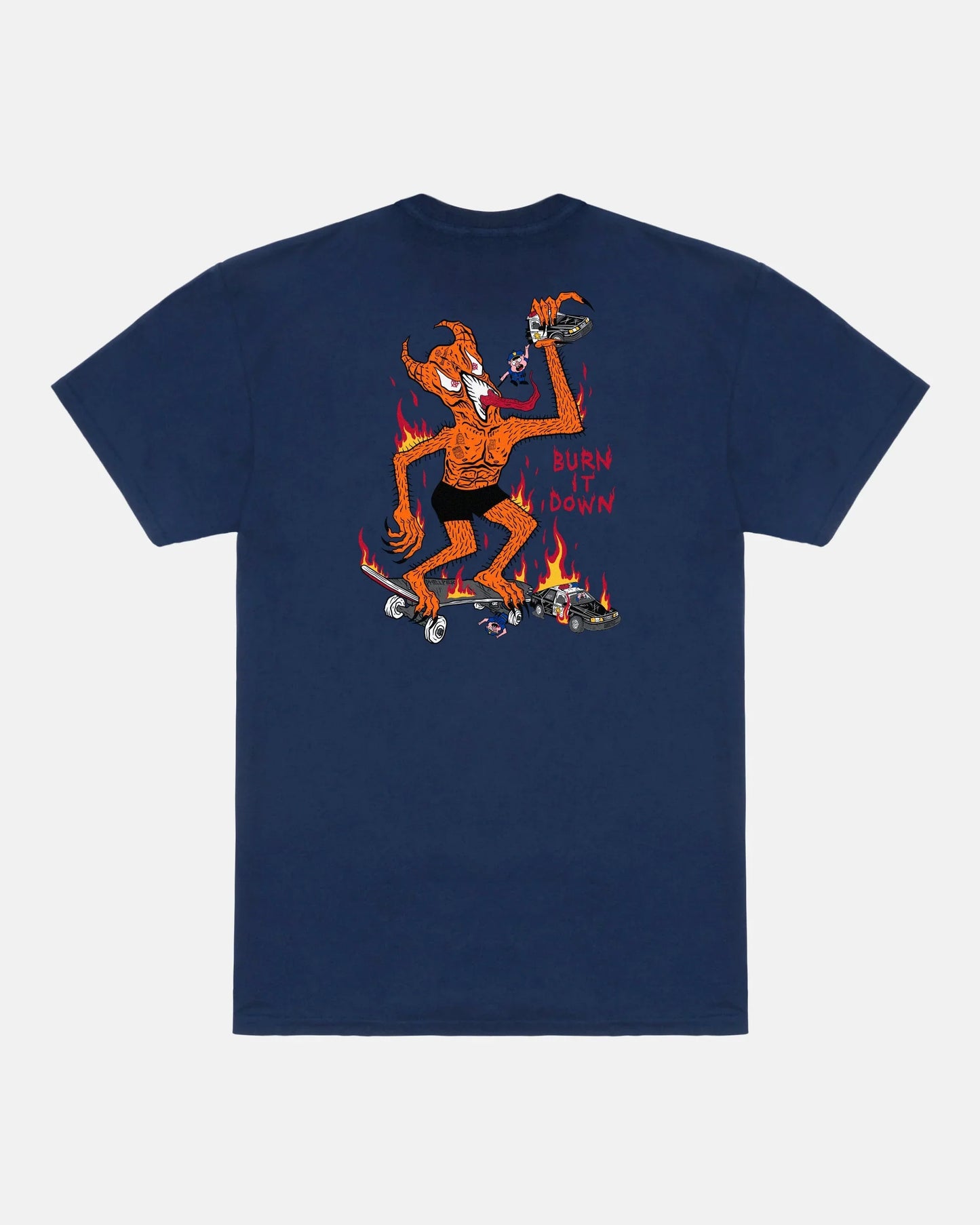 BURN IT DOWN - TSHIRT - NAVY