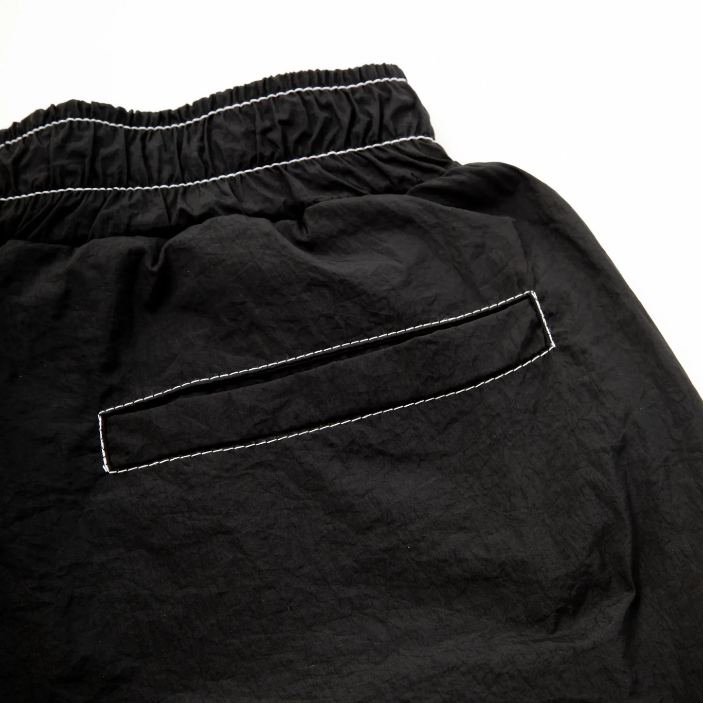 Backstitch Shorts Black