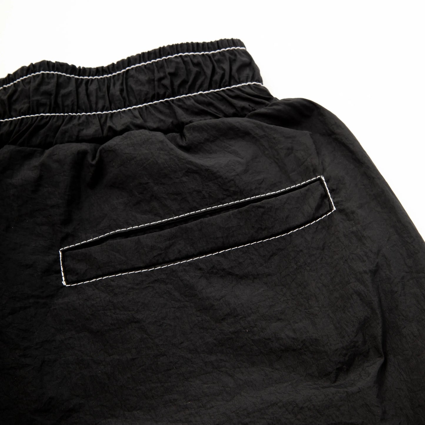 Backstitch Shorts Black