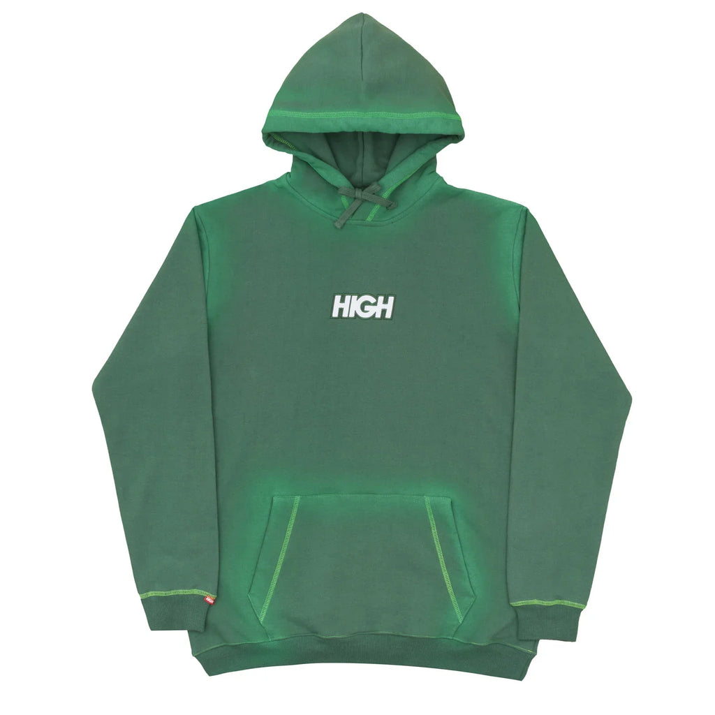 Bleached Hoodie Logo Green - Four Street