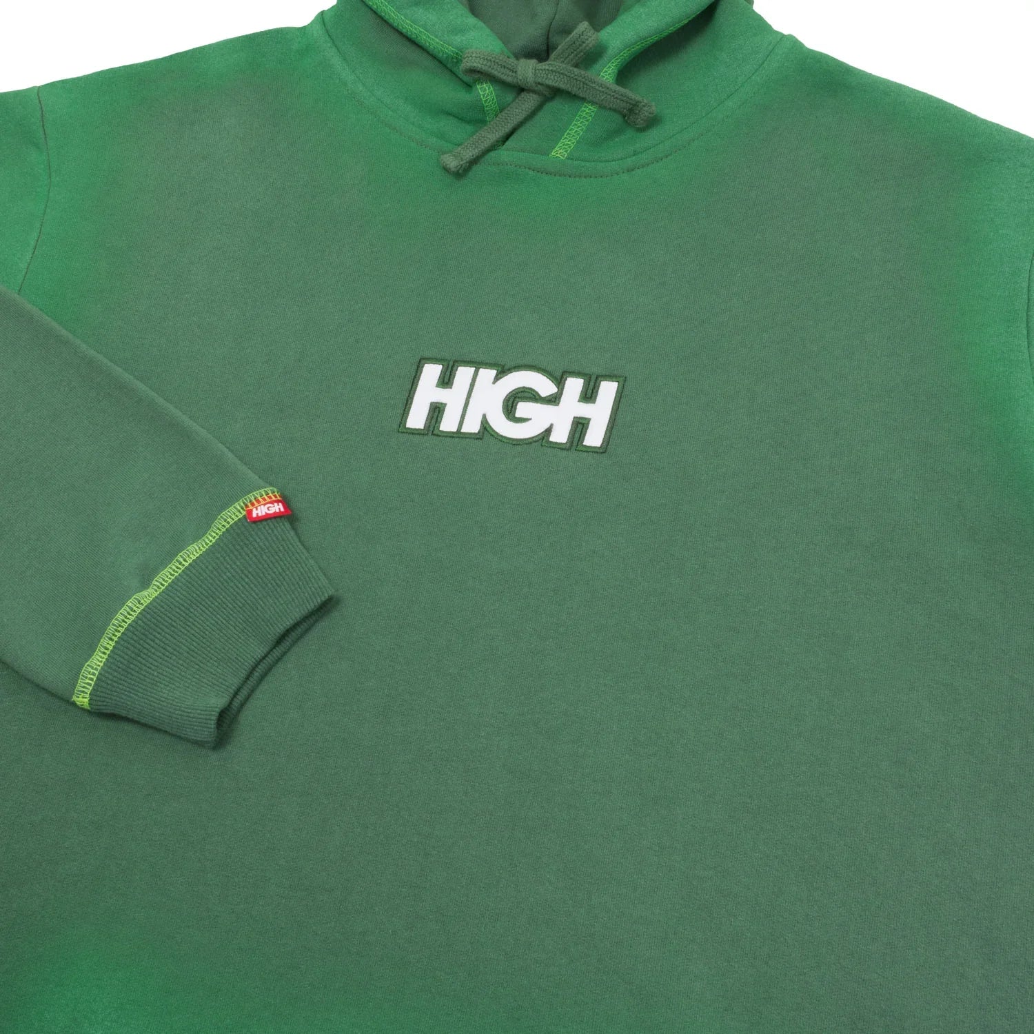 Bleached Hoodie Logo Green - Four Street